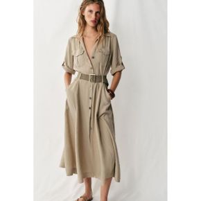 ZARA 자라 우먼 벨트 미디 셔츠 드레스 원피스 카멜 7684531704 7684531 1274875