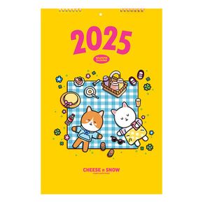 2025 치즈 앤 스노우 벽걸이 캘린더