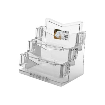 리빙비스타 아이홀더  3단 투명 109 x 77 x 98mm BHC3003 아트사인 4513 .