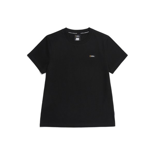 N252WTS960 여성 스몰로고 반팔 티셔츠 CARBON BLACK