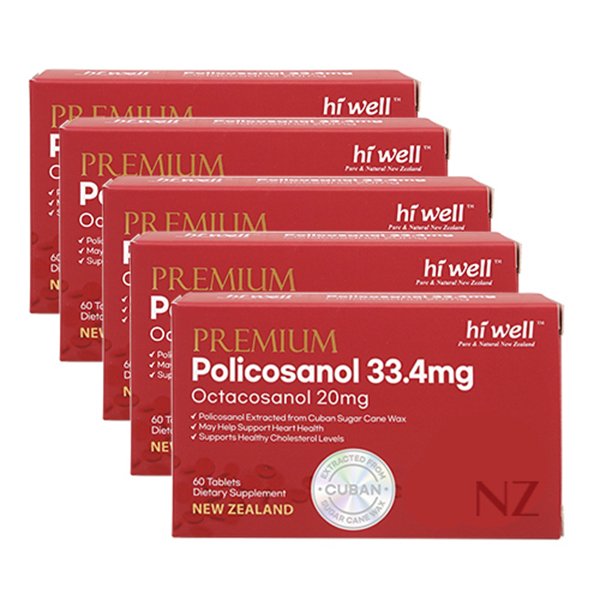 하이웰 폴리코사놀 33.4mg 60정 5개
