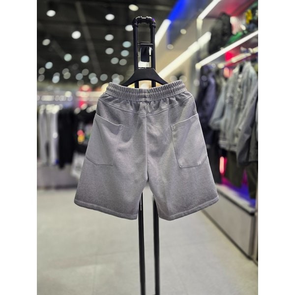 [시흥점] 남여공용 코튼워싱 더블니리벳패치  반바지(세미버뮤다)/JHZZ81406GY