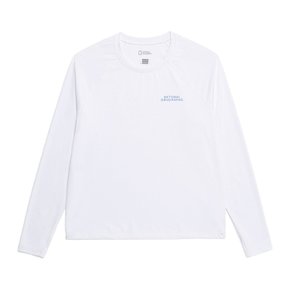 N262WRG440 여성 그래픽 세미오버핏 래쉬가드 WHITE