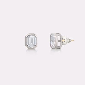 Emerald-cut Pure Bazel Earring GTRA106EWW000