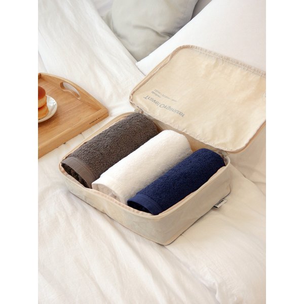 40수 포인트 세면타올 200g 3매 + 에이와이오 트래블파우치M 세트