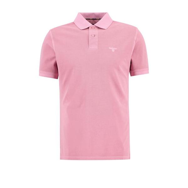 확대된 대표 바버 폴로 티셔츠 MML1535 PI38 WASHED PINK