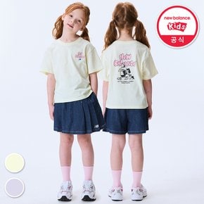 PLAY DENIM_일러스트 아동 반팔 데님 스커트 셋업 NK9YF2504G