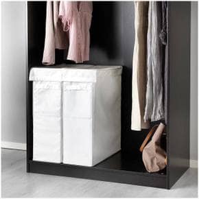 SKUBB 빨래주머니+스탠드 80L 화이트 22x55x65cm