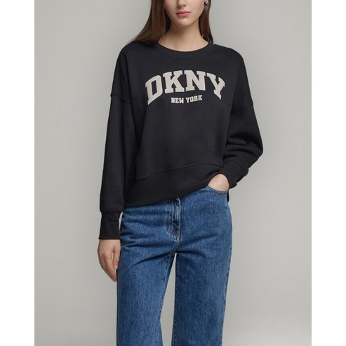 DKNY 로고 플리스 스웨트셔츠 (DW2E7TTS077U)