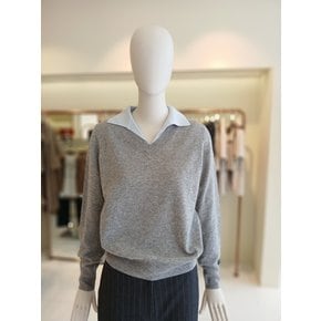 [여주점] 씨씨콜렉트 컬러배색카라울블랜딩풀오버E254ksk142