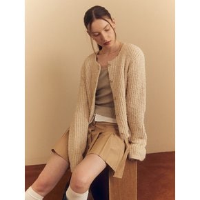 COTTON ROUND CARDIGAN(sand ivory)