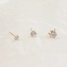 14K 미니 큐빅 귀걸이 (3size)