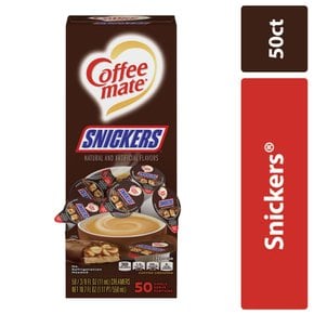 커피  메이트  Snickers  액상  커피  크리머  싱글,  락토스  프리,  0.375oz,  50Ct