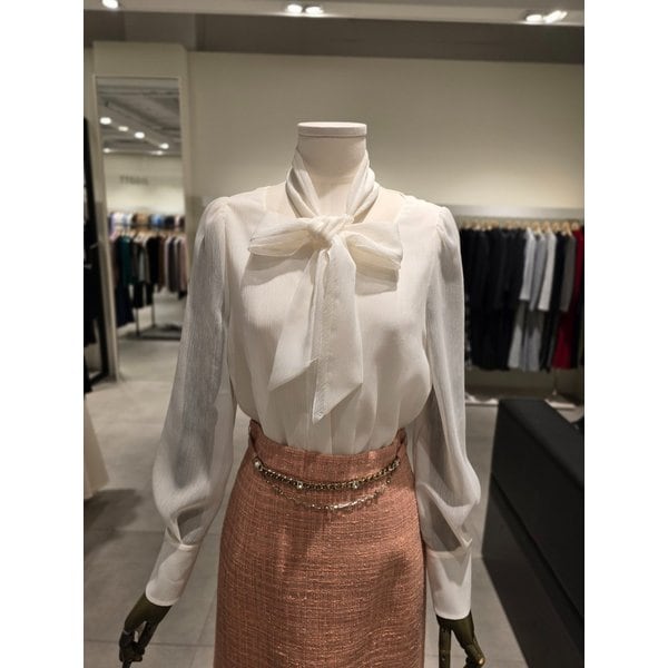 [파주점] 타이 링클 스퀘어넥 블라우스 JS3B0BL921