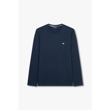 EMPORIO ARMANI 남성 스몰 이글 자수 라운지 티셔츠(0814336014)