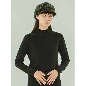 CASHMERE HALF TURTLENECK BLACK KNIT