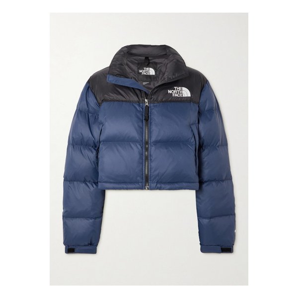 눕시 크롭 퀼팅 셸 다운 재킷 네이비 1647597343786304