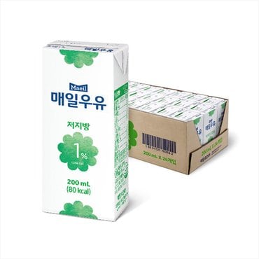 매일 멸균우유 저지방 1% 200ml 24팩