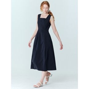 Sleeveless back ribbon dress_Black