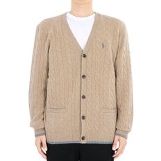 폴로랄프로렌 24 F/W 남성 포니 로고 케이블 니트 가디건(브라운) 710949808 003