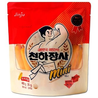  진주 천하장사 영양간식 명태연육 나노칼슘 자이리톨 오리지날 미니 소시지 400g