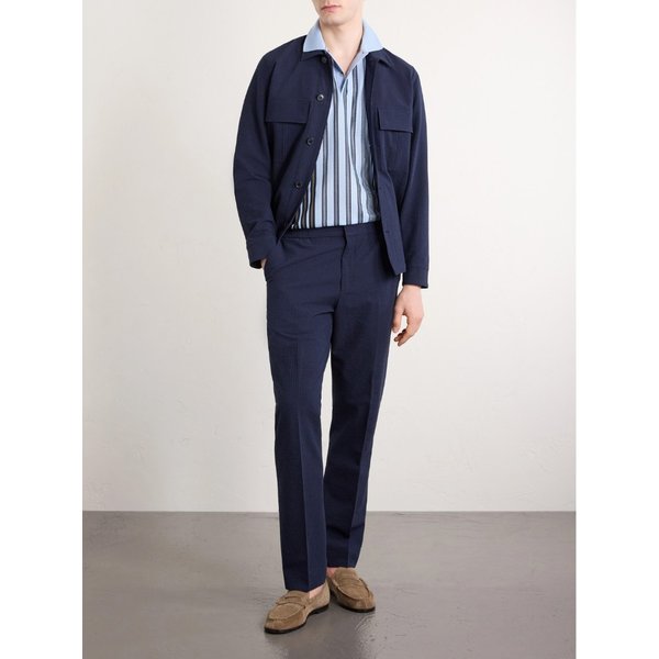 스트레이트 코튼 블렌드 시어서커 팬츠 46376663163000883