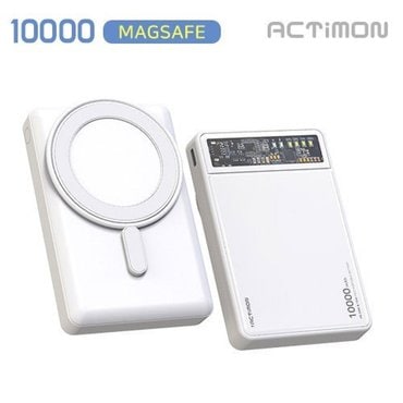  엑티몬 15W/PD20W 고속 맥세이프 보조배터리10000mAh 맥플레이트 케이블 포함