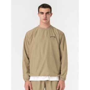 AIR THROUGH LONG SLEEVE WIND PULLOVER-BEIGE