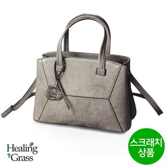 힐링그래스 [여주점] [스크래치 상품] 심플라인 천연소가죽 핸드백 HGCH5858GY-S