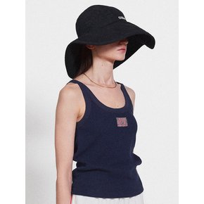 Track Logo Reversible Waffle Sleeveless_Navy