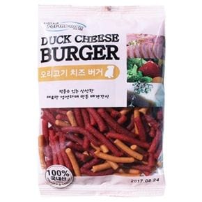 (펫더맨)오리고기 치즈버거-100g--강아지용