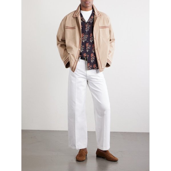 카틱 리서치 캠프 칼라 플로럴 프린트 실크 셔츠 46376663162975422