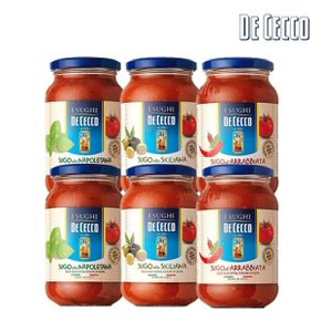 데체코 파스타소스 400g x6병(아라비아따x2+나폴레타나x2+시칠리아나x2)