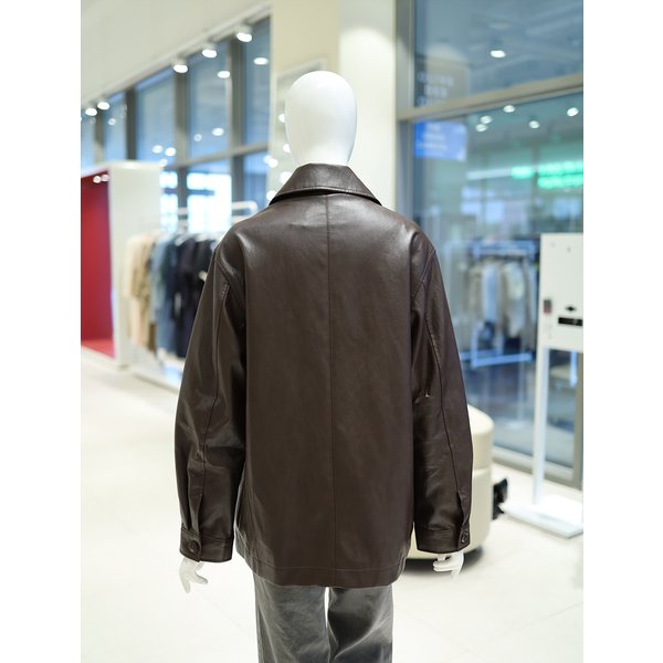 [여주점] 여성 아웃 포켓 집업 레더 자켓 YL5XJ963