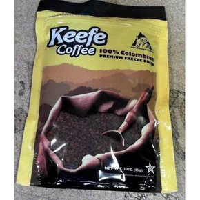 Keefe Coffee키프 커피 100% 콜롬비안 프리미엄 동결건조 커피 85.0g 밀폐형 백