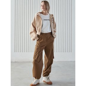 CARGO PANTS WITH BINDING DETAIL [4COLORS]