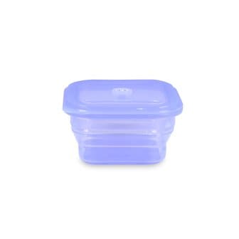 리빙크리에이터 푸쉬락(지켜락) 1200ml PASTEL VIOLET 접이식 실리콘 용기 보관 전자레인지 간편조리