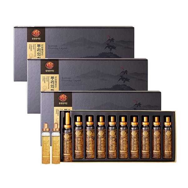 [동원천지인] 뿌리의 힘 산삼배양근 (20ml 10바이알 10일분) x 3입 구성_46691x3