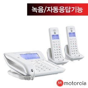 모토로라 유무무선 전화기 C7201A 1대+증설용1대 블랙/화이트/발신자표시/통화녹취/자동응답기능