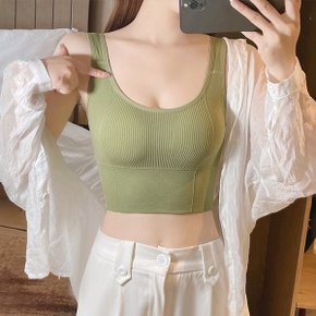 여성 5컬러 릴렉스 핏 스포츠 크롭 나시 LK-NS10