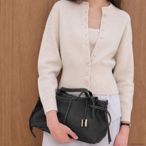 [EMMA] 엠마백 블랙 레더 토트백 M HIBA6F702BK