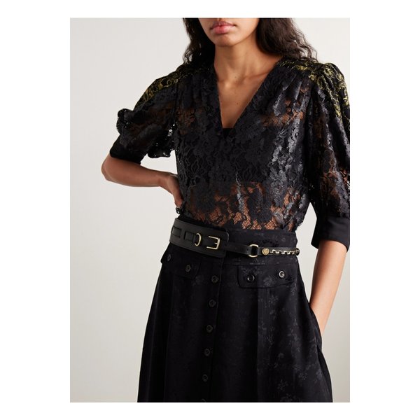 메종 메일 코세어 가죽 벨트 블랙 46376663162938042