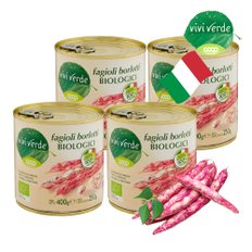 COOP 비비베르데 이탈리아 유기농 볼로티콩(흰강낭콩) 400g 4캔 무첨가물 Non GMO