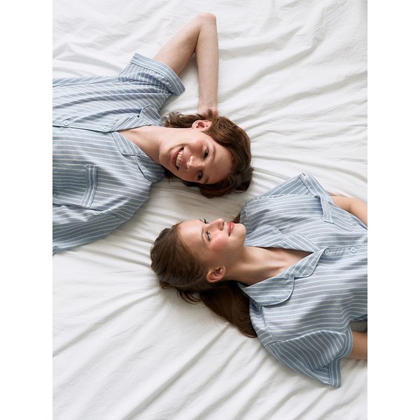 [2PACK] 빌리지블루 반팔 커플 잠옷세트