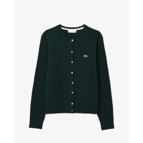 [여성] 26FW 케이블 크루넥 가디건 AF093E-56N YZP (딥그린)