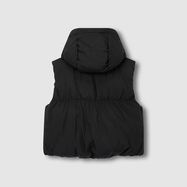 여 루즈핏 미디엄 다운필 후드 베스트 J106101010099