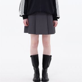 MOON NIGHT PLEATS SKIRT / CHARCOAL