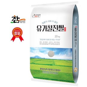 [2023 햅쌀] 유가찰진쌀 20kg / 찹쌀이 섞여 찰진쌀