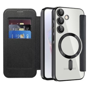 갤럭시A35 5G A356 풀커버 맥세이프 클리어백 카드수납 가죽 플립커버 핸드폰 케이스