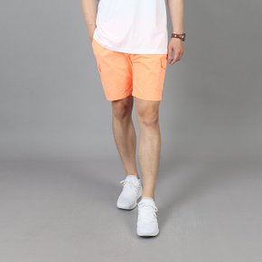 WMZ 남자 빅사이즈 형광 네온 포켓 린넨 밴딩반바지